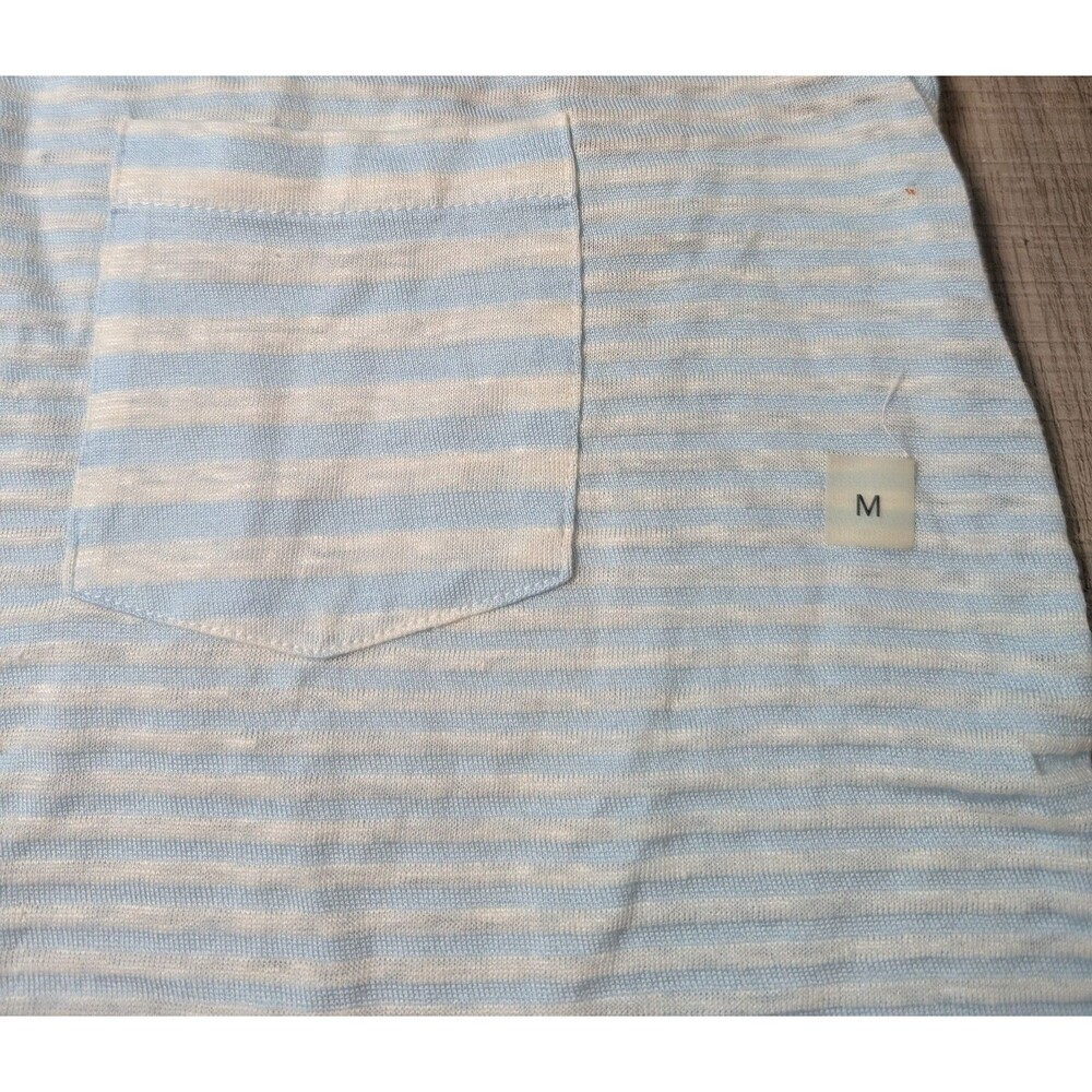 NWT Ann Taylor LOFT Size M Racerback Tank Top Stripes Linen Blend Sheer $29.50 - Picture 5 of 8